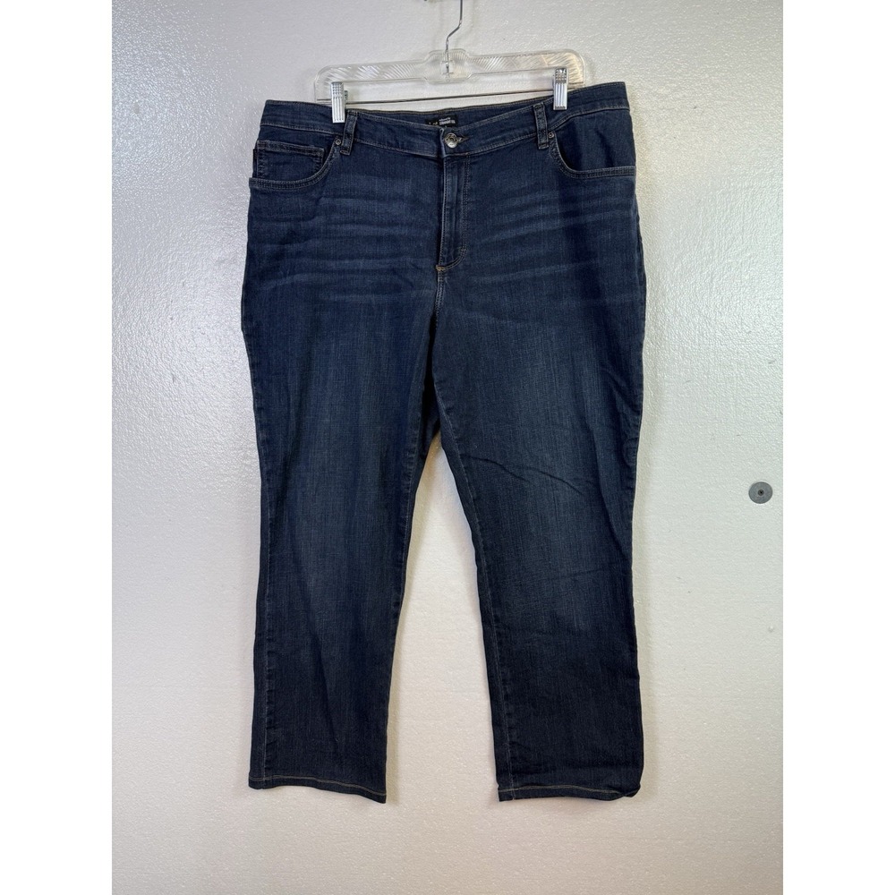 Lee Relaxed Fit Straight Leg Womens Jeans XL 16 Blue Denim Stretch 36 Waist‎